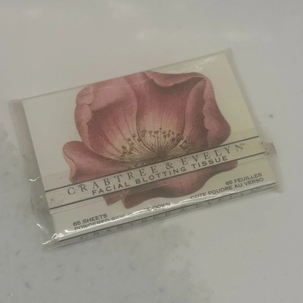 NEW - SEALED Crabtree & Evelyn Facial Blotting Tissue‎ 65 Powdered Sheets